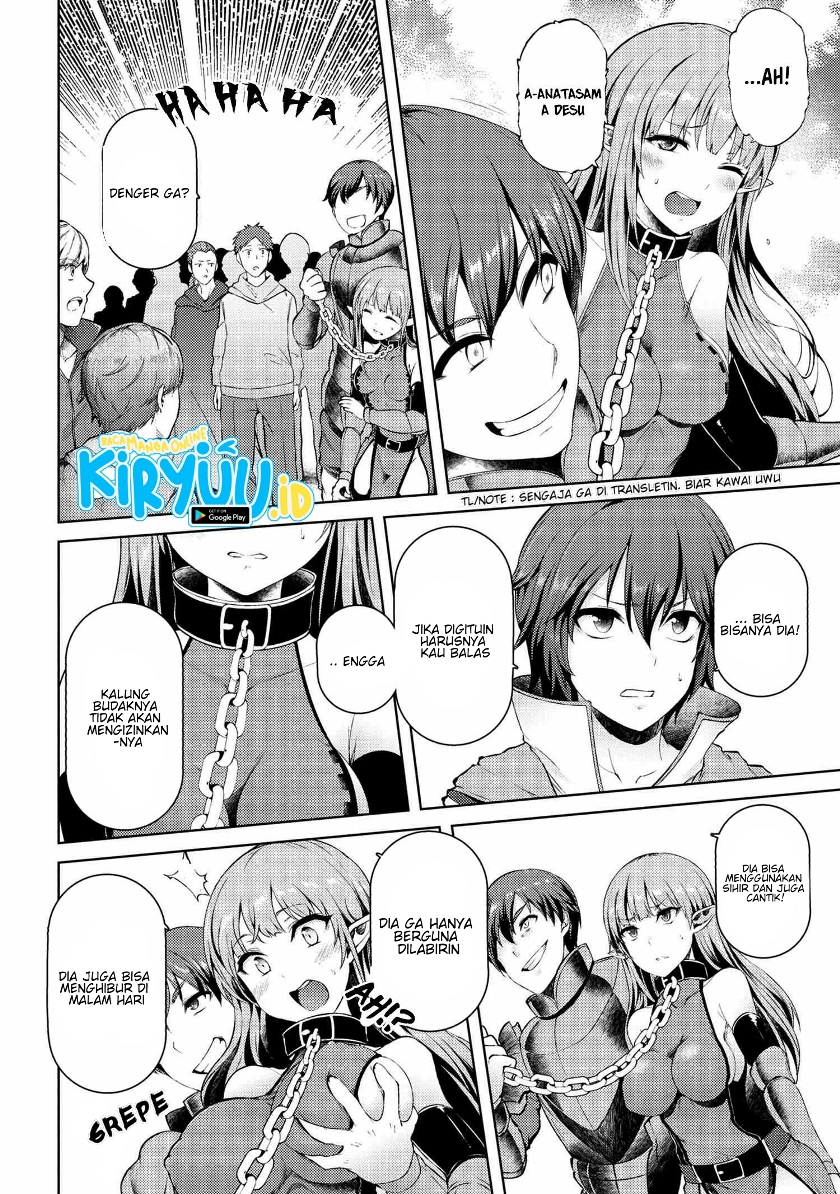 Ie ga Moete Jinsei Dou Demo Yoku Natta kara, Nokotta Nakenashi no Kin de Dark Elf no Dorei o Katta Chapter 04.2 Gambar 8
