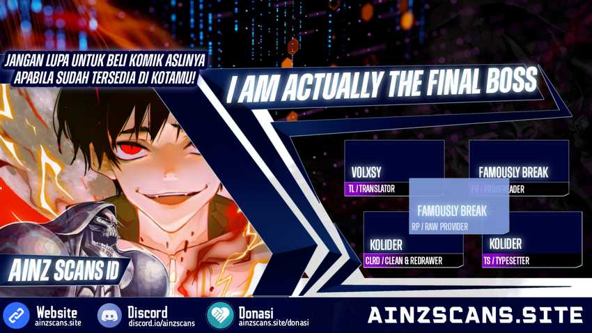 I’m Actually The Final Boss Chapter 01 Gambar 1