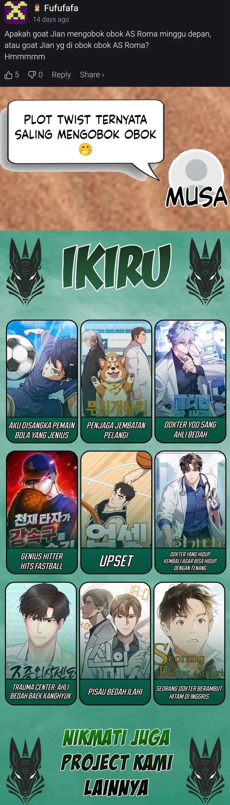 I’m Being Misunderstood as a Soccer Genius Chapter 38 Gambar 54