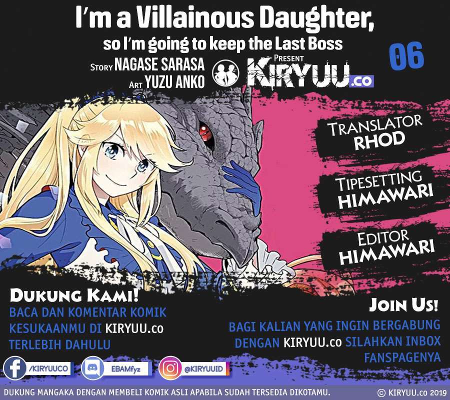 I’m a Villainous Daughter so I’m going to keep the Last Boss Chapter 06 Gambar 1