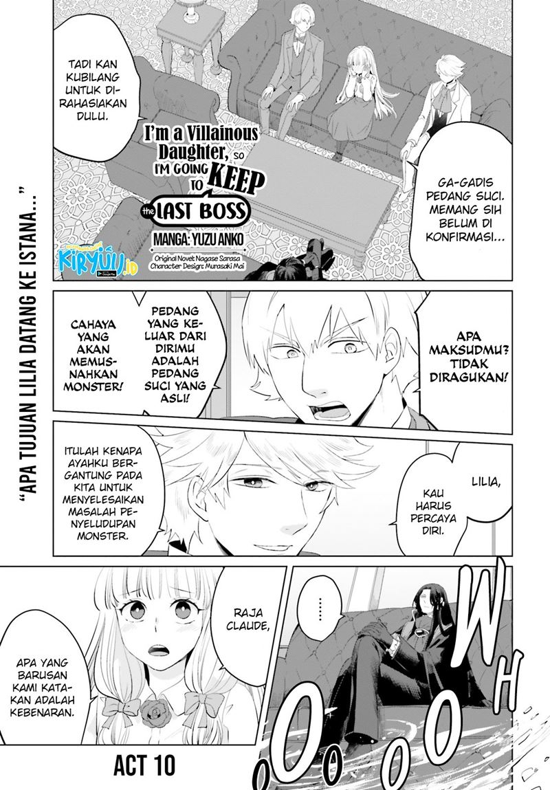 I’m a Villainous Daughter so I’m going to keep the Last Boss Chapter 10 Gambar 1