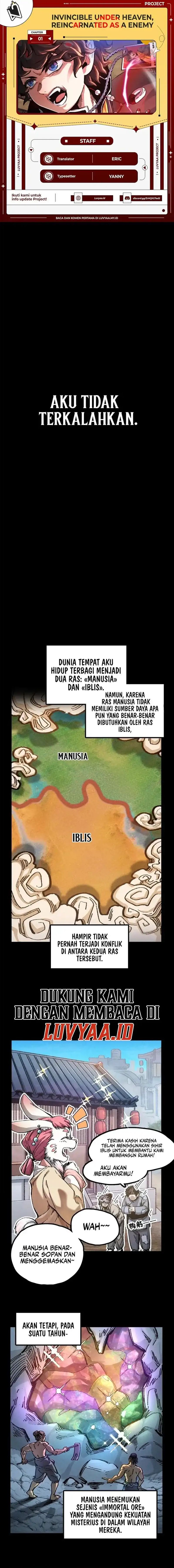 Invincible Under Heaven: Reborn as the Enemy Chapter 01 Gambar 1