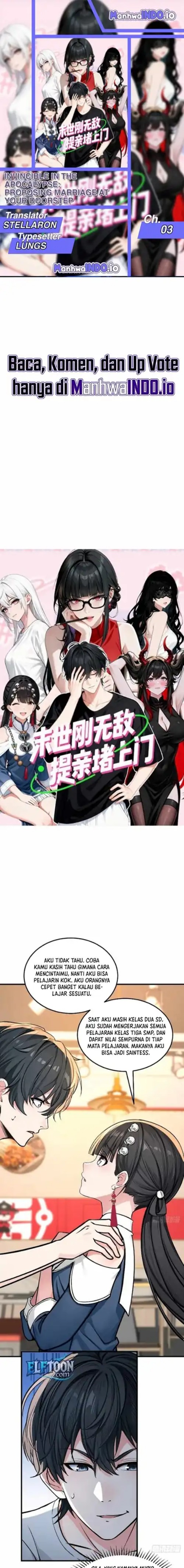 Invincible in the Apocalypse: Proposing Marriage at Your Doorstep Chapter 03 Gambar 1