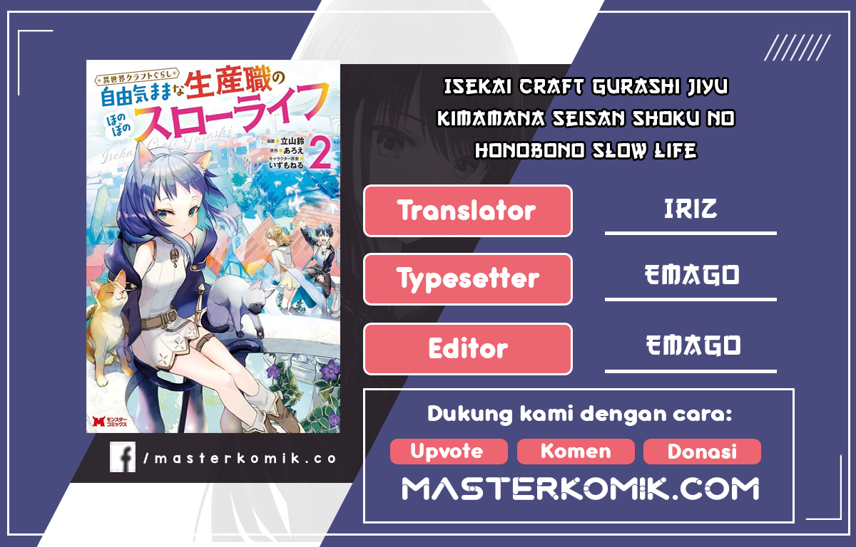 Isekai Craft Gurashi Jiyu Kimamana Seisan Shoku no Honobono Slow Life Chapter 10.2 Gambar 1