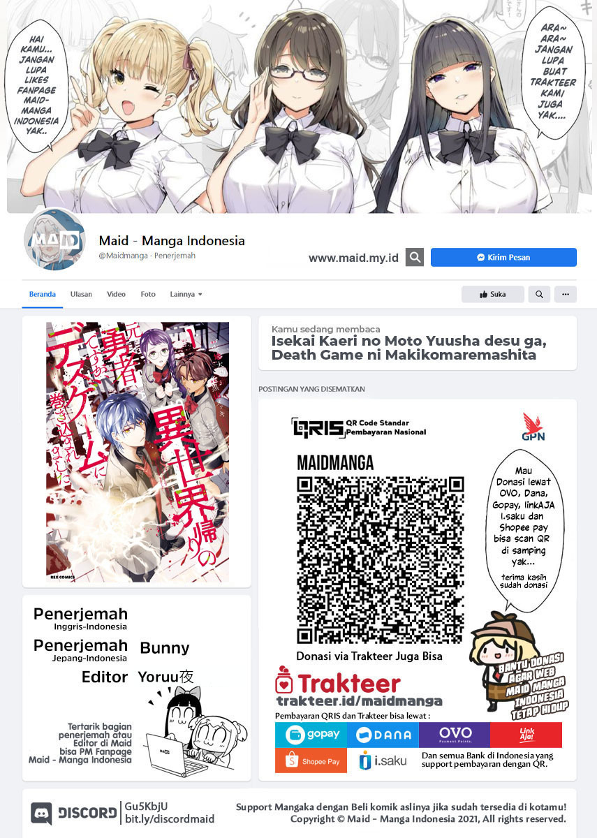 Isekai Kaeri no Moto Yuusha desu ga, Death Game ni Makikomaremashita Chapter 06 Gambar 2
