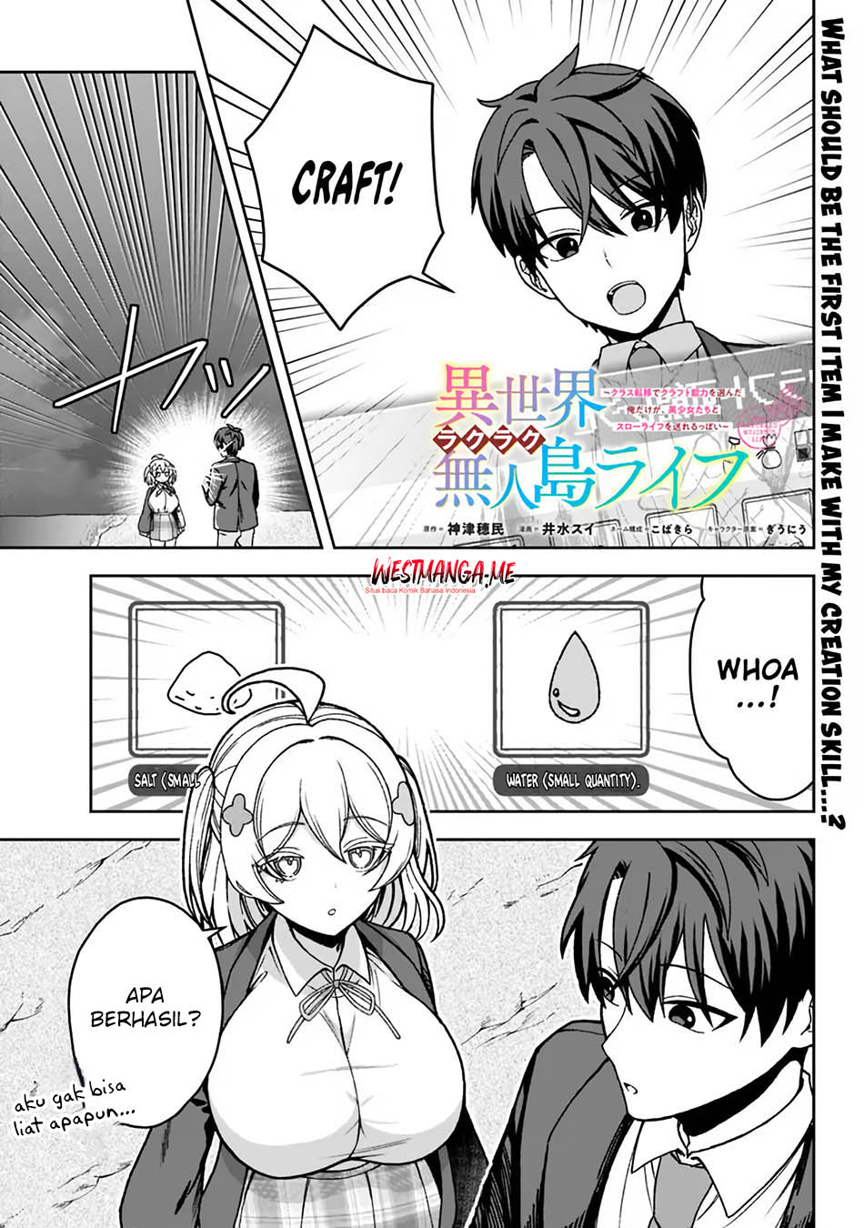 Isekai Rakuraku Mujintou Life: Class Ten’i de Craft Ability o Eranda Ore Dake ga, Bishoujo Tachi to Slow Life o Okureru-ppoi Chapter 02 Gambar 3