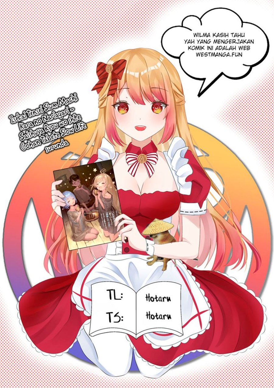 Isekai Tensei Slum Machi kara no Nariagari – Saishuya Ryou wo shite Gohan Tabete Slow Life surun da Chapter 01 Gambar 1