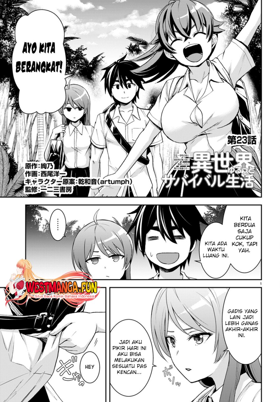Isekai Yurutto Survival Seikatsu: Gakkou no Minna to Isekai no Mujintou ni Tenishitakedo Ore Dake Rakushou desu Chapter 23 Gambar 4