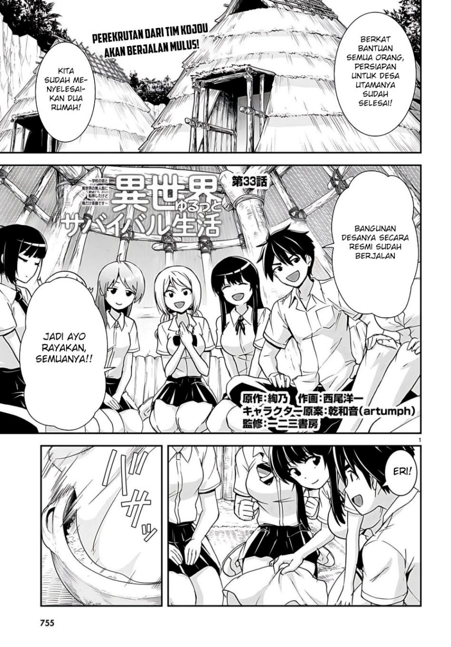 Isekai Yurutto Survival Seikatsu: Gakkou no Minna to Isekai no Mujintou ni Tenishitakedo Ore Dake Rakushou desu Chapter 33 Gambar 2