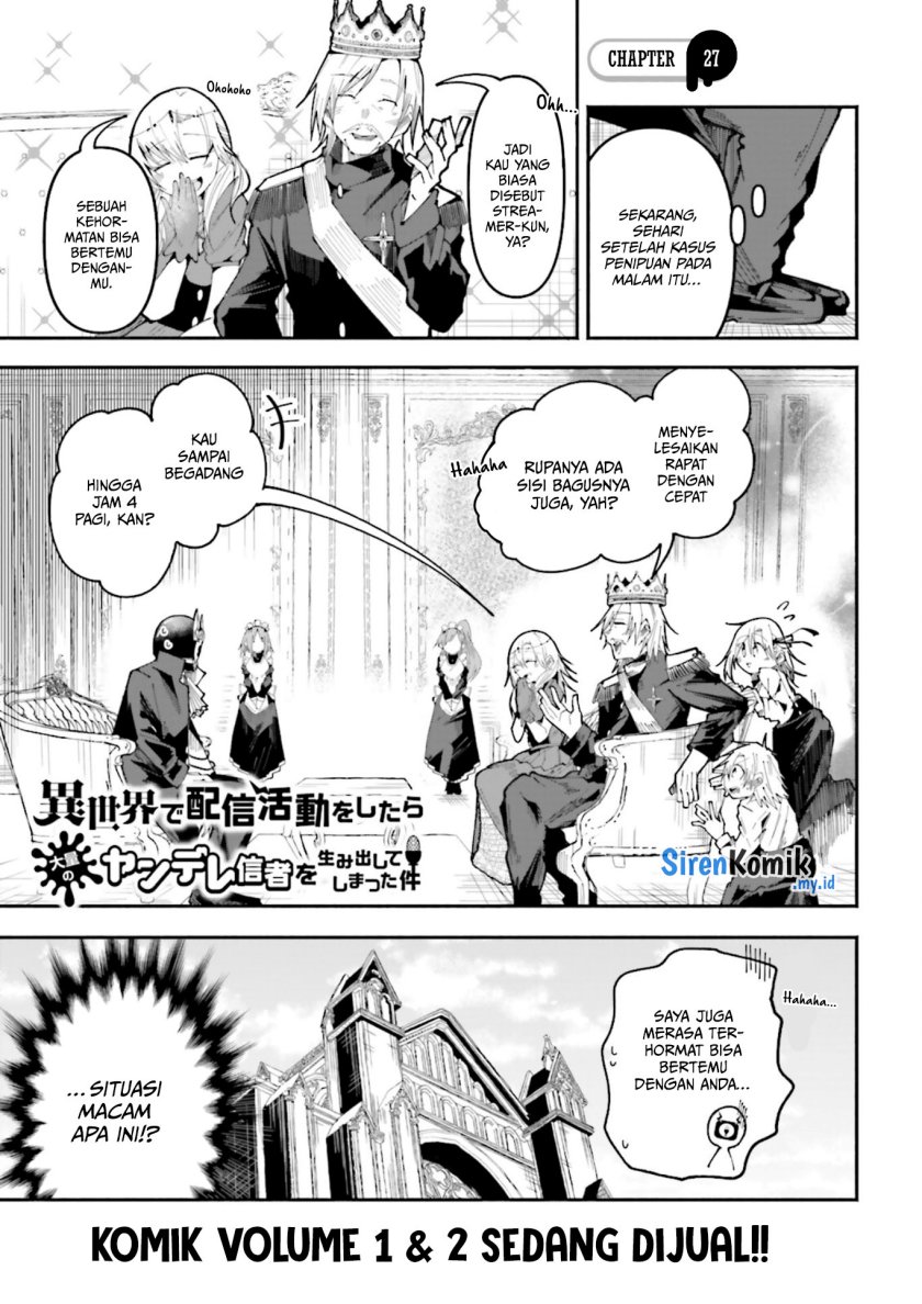 Isekai de Haishin Katsudou wo Shitara Tairyou no Yandere Shinja wo Umidashite Shimatta Ken Chapter 27 Gambar 2
