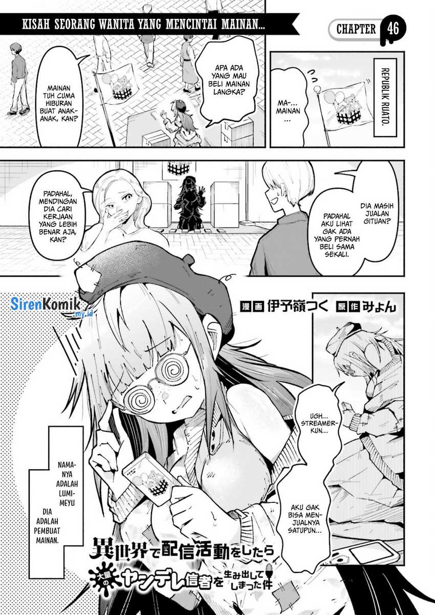 Isekai de Haishin Katsudou wo Shitara Tairyou no Yandere Shinja wo Umidashite Shimatta Ken Chapter 46 Gambar 2