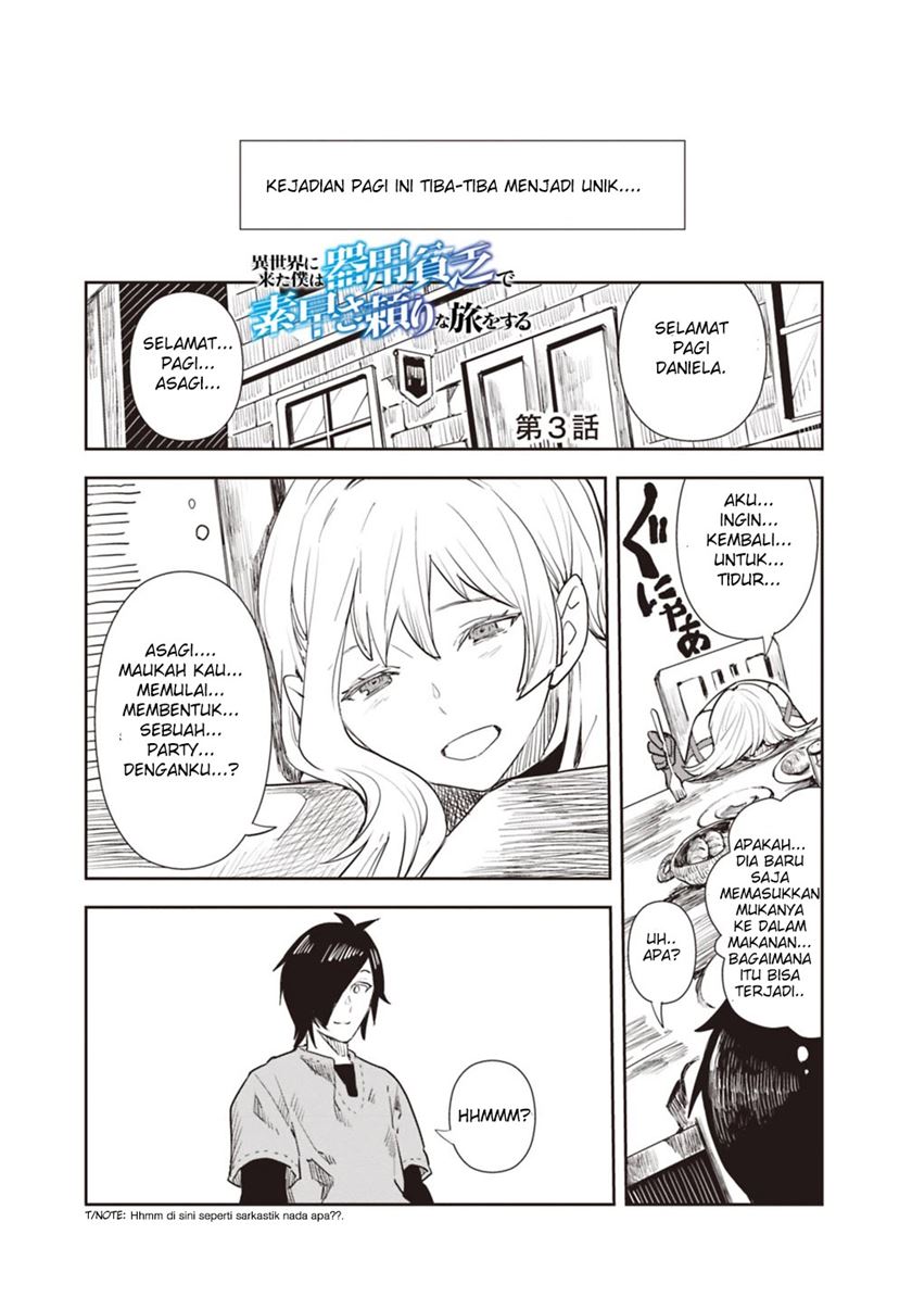 Isekai ni Kita Boku wa Kiyoubinbode Subaya-sa Tayorina Tabi o Suru Chapter 03 Gambar 3