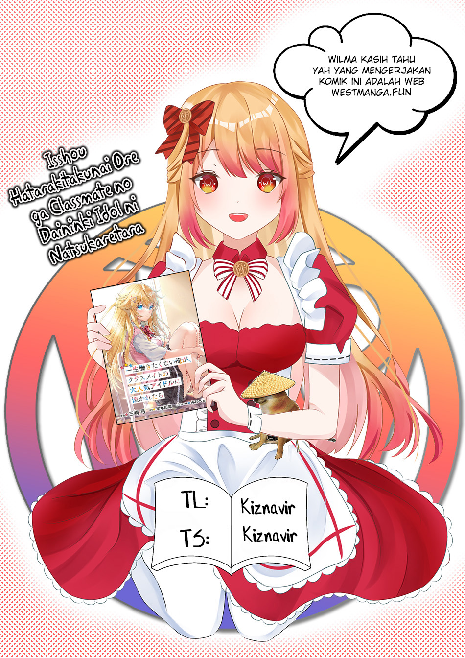 Isshou Hatarakitakunai Ore ga Classmate no Daininki Idol ni Natsukaretara Chapter 14 Gambar 1