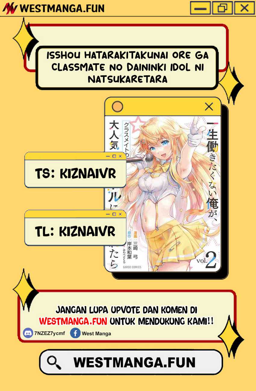 Isshou Hatarakitakunai Ore ga Classmate no Daininki Idol ni Natsukaretara Chapter 17 Gambar 3