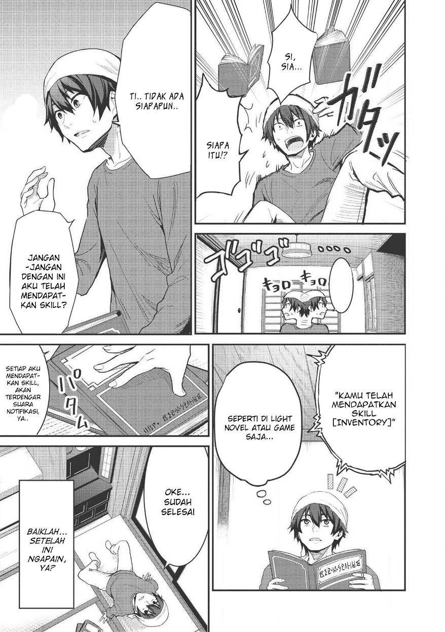 Itsu Demo Jitaku ni Kaereru Ore wa, Isekai de Gyoushoujin o Hajimemashita Chapter 01 Gambar 13