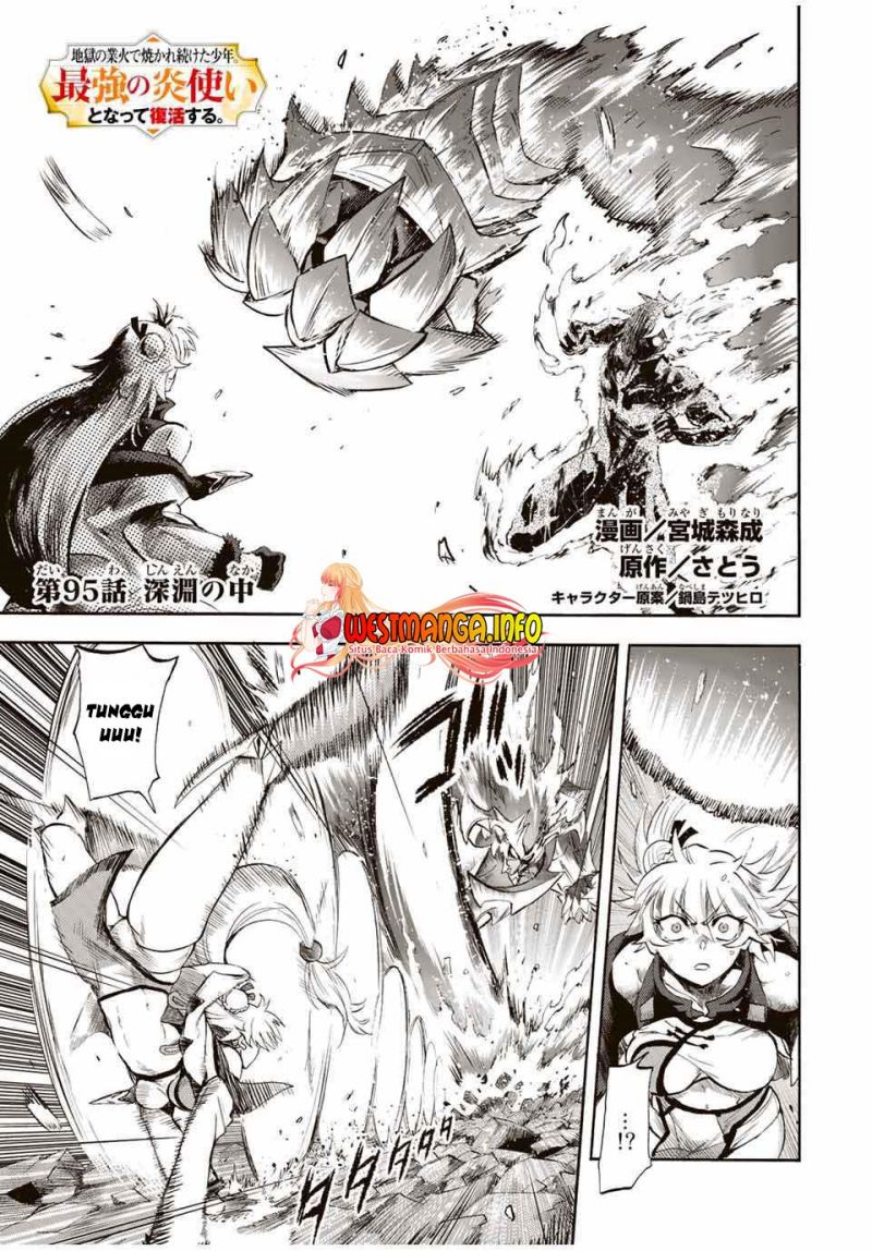 Jigoku no Gouka de Yaka re Tsuzuketa Shounen. Saikyou no Honou Tsukai to Natte Fukkatsu Suru. Chapter 95 Gambar 3