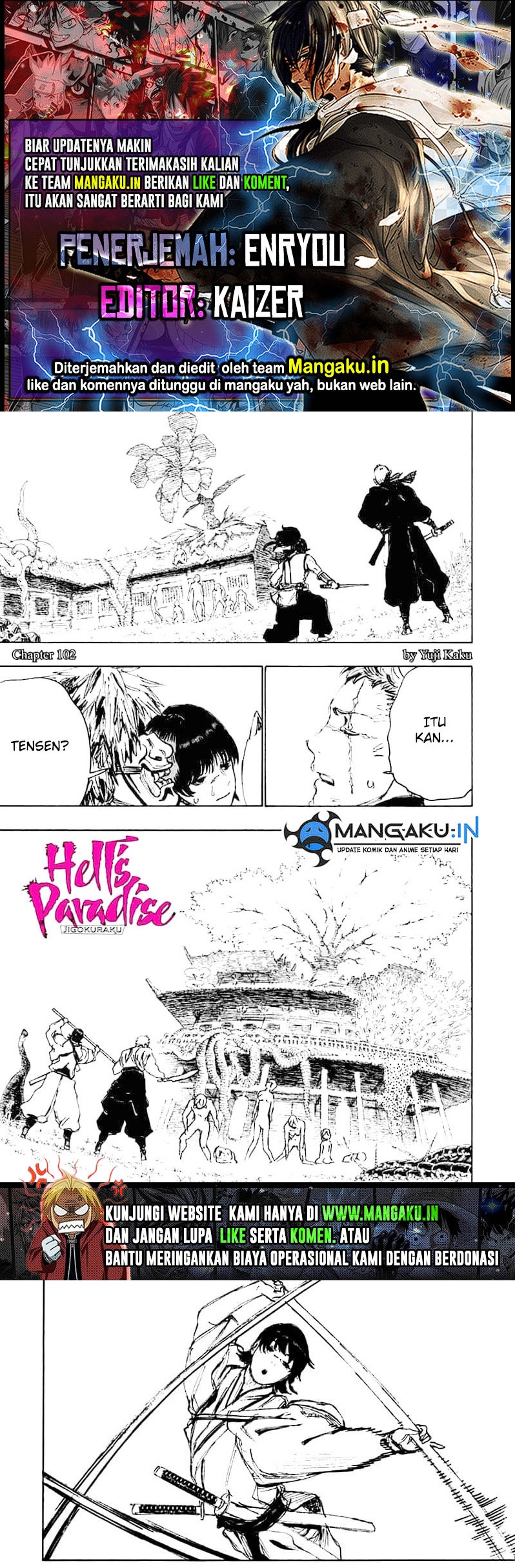 Jigokuraku Chapter 102 Gambar 1