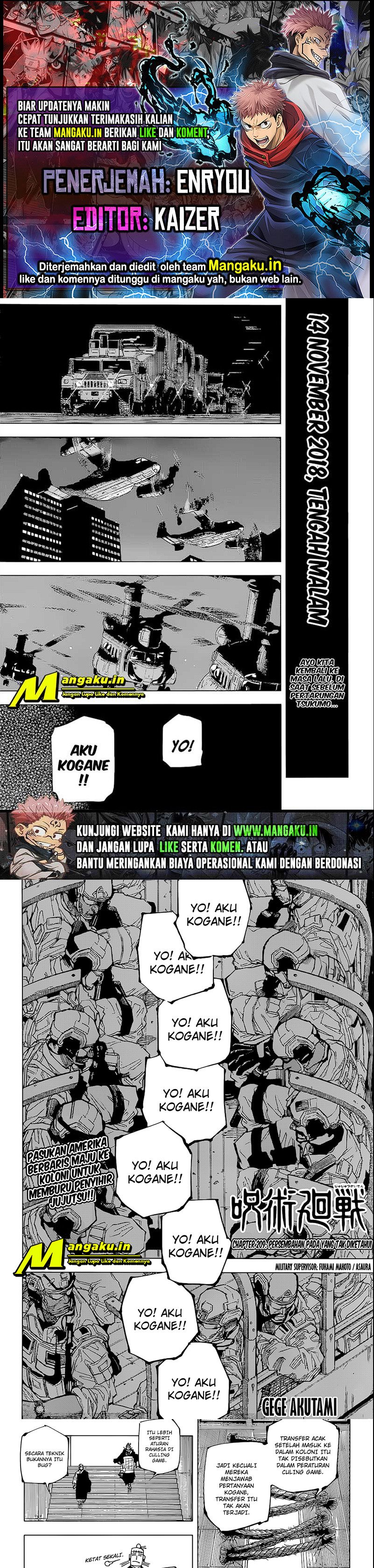 Jujutsu Kaisen Chapter 209 Gambar 1