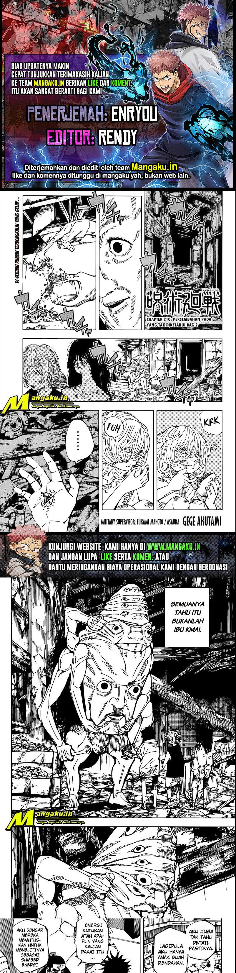 Jujutsu Kaisen Chapter 210 Gambar 1