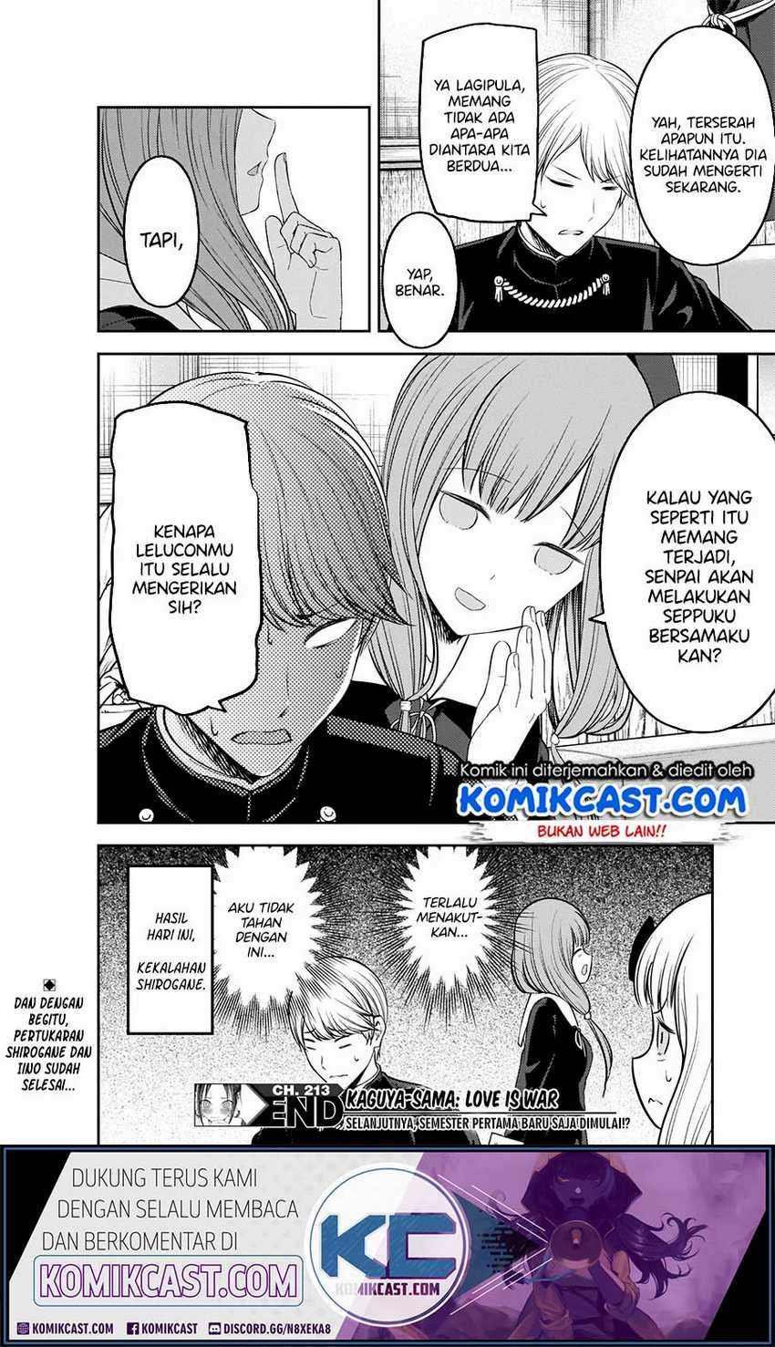 Kaguya-sama wa Kokurasetai: Tensai-tachi no Renai Zunousen Chapter 213HQ Gambar 19