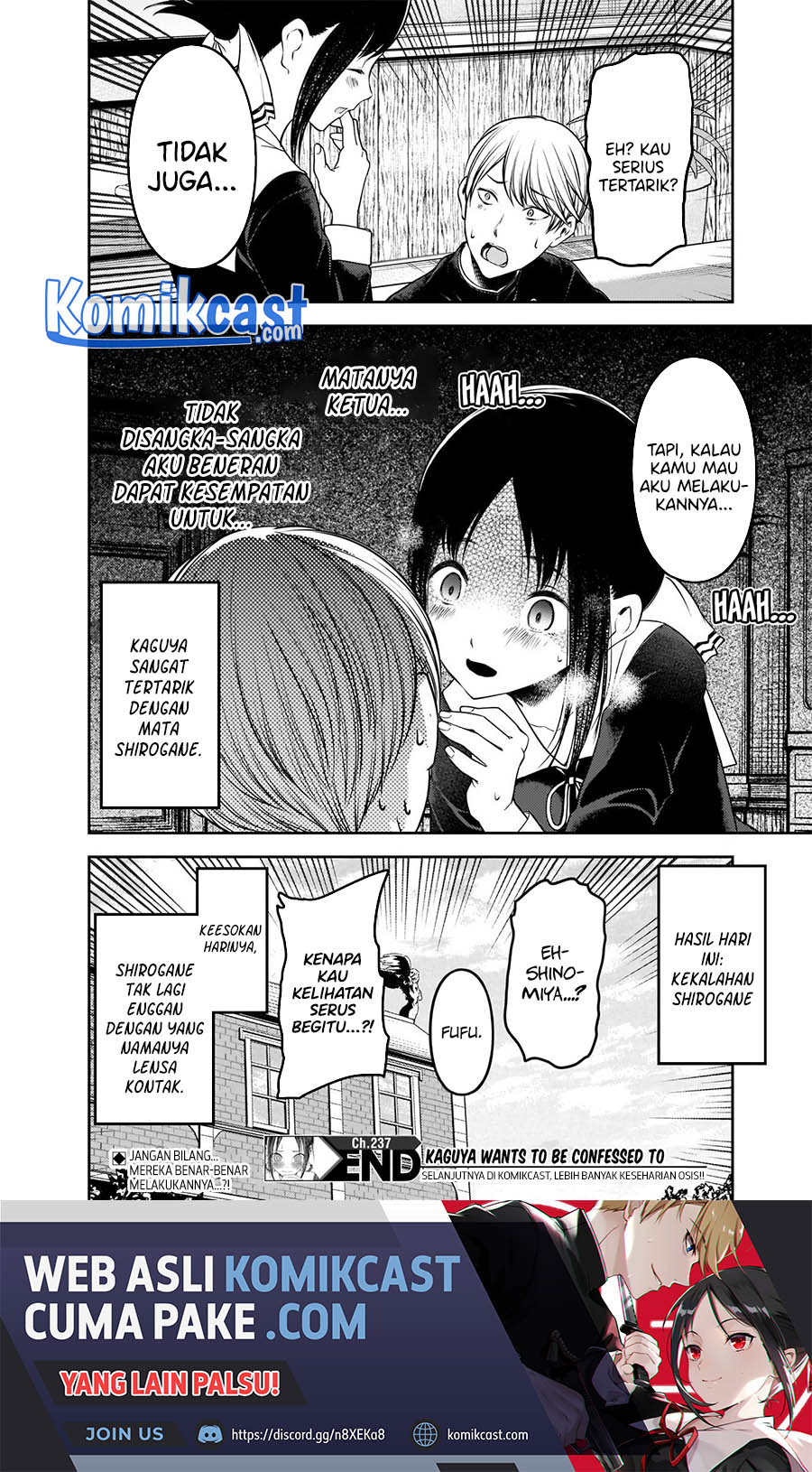 Kaguya-sama wa Kokurasetai: Tensai-tachi no Renai Zunousen Chapter 237 Gambar 19