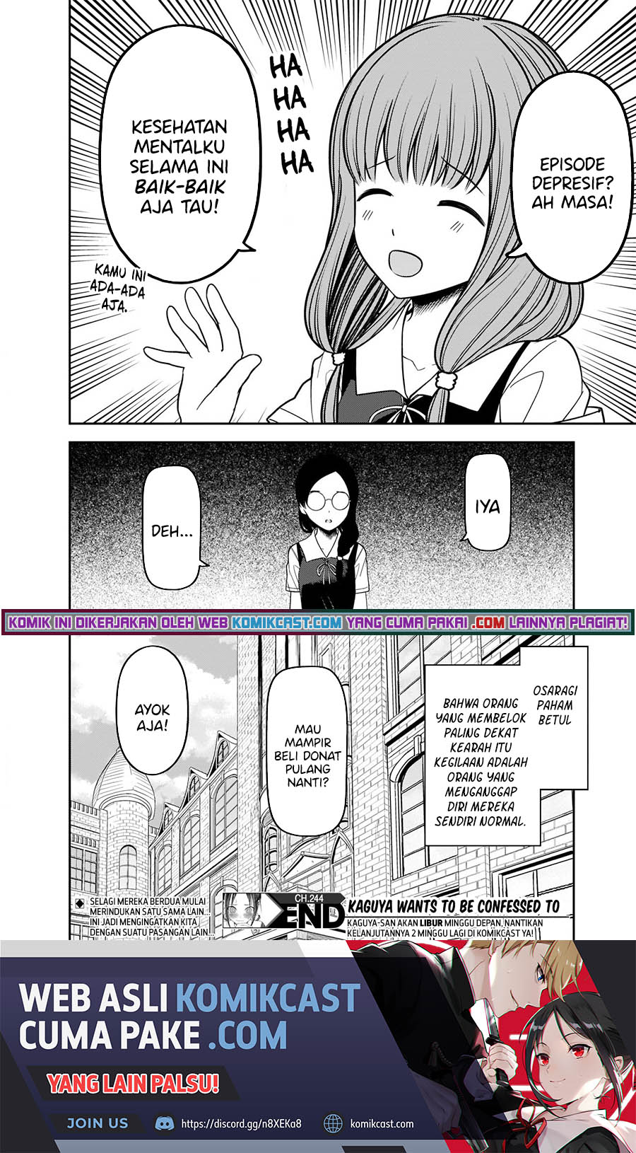 Kaguya-sama wa Kokurasetai: Tensai-tachi no Renai Zunousen Chapter 244 Gambar 19