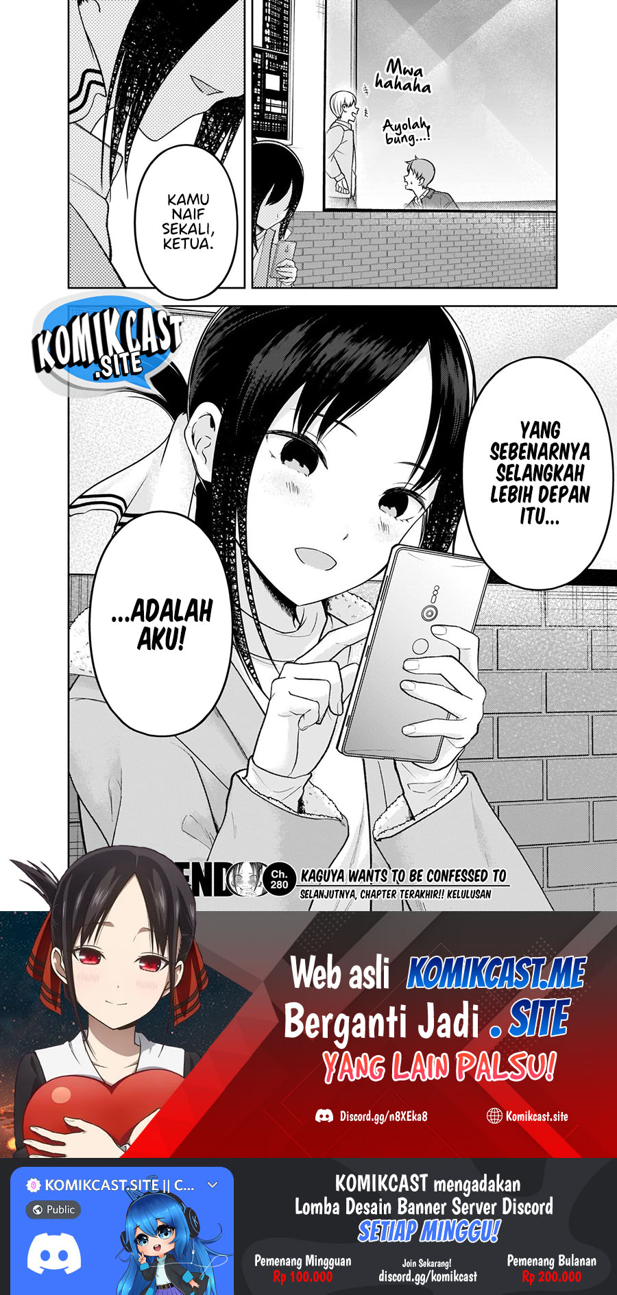 Kaguya-sama wa Kokurasetai: Tensai-tachi no Renai Zunousen Chapter 280 Gambar 19