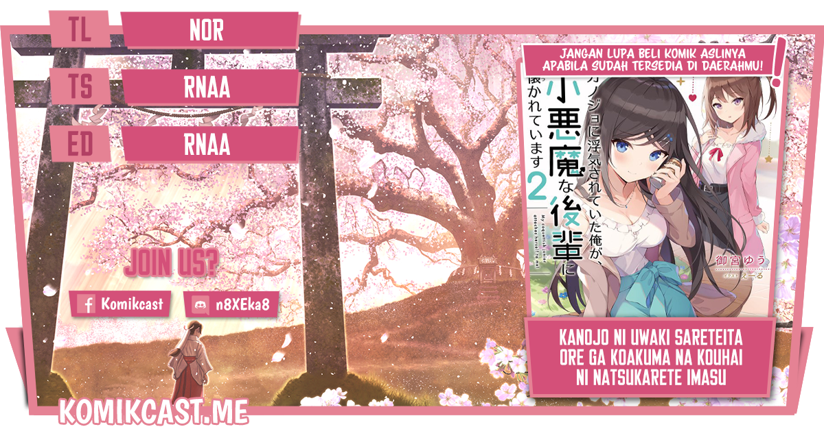 Kanojo ni Uwaki Sareteita Ore ga Koakuma na Kouhai ni Natsukarete Imasu Chapter 07 Gambar 1