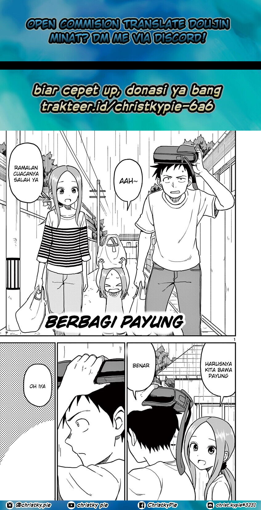 Karakai Jouzu no (Moto) Takagi-san Chapter 108 Gambar 1