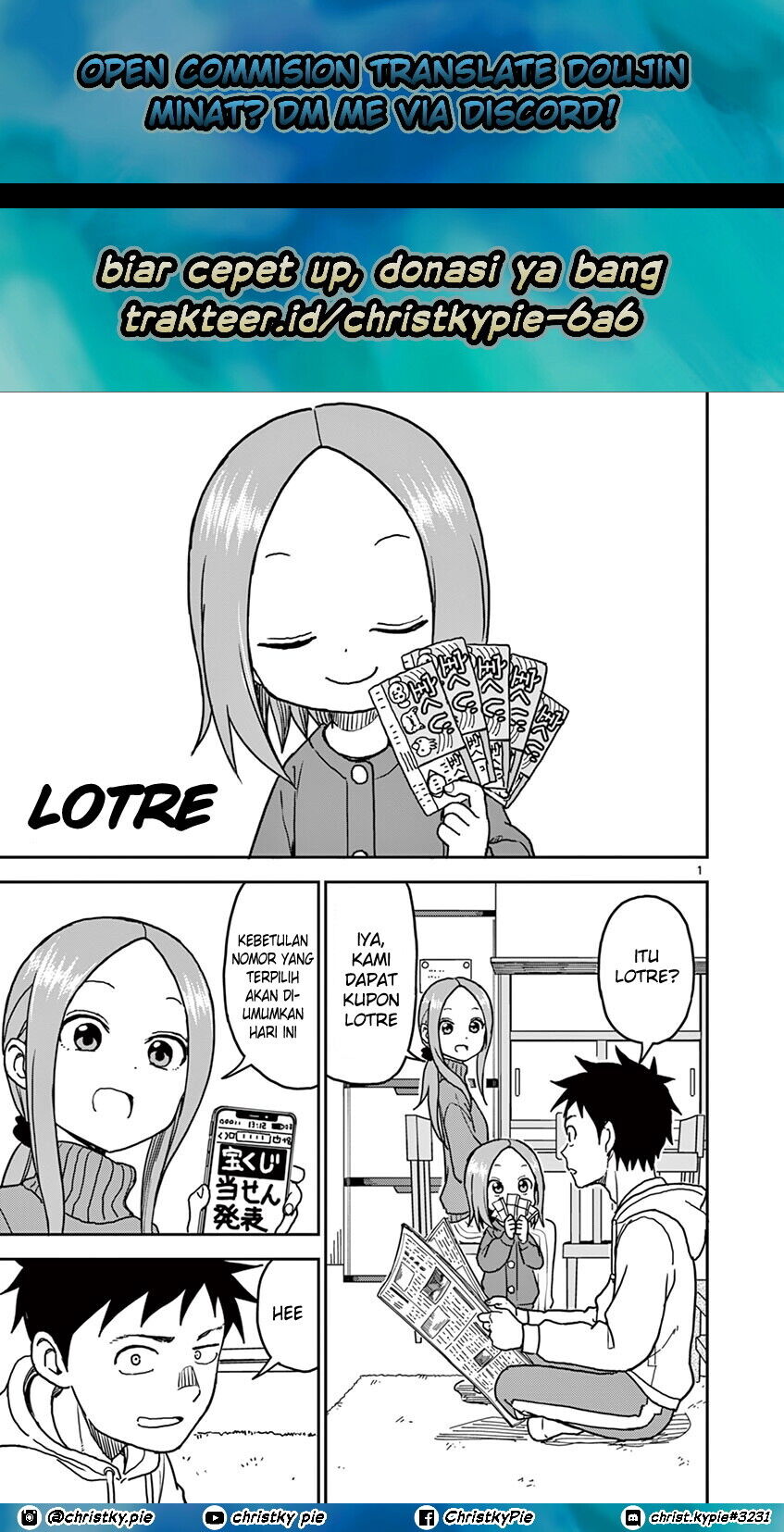 Karakai Jouzu no (Moto) Takagi-san Chapter 119 Gambar 1
