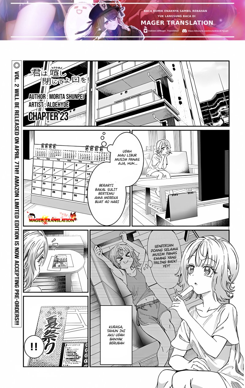 Kimi wa Yakamashi Tojite yo Kuchi wo! Chapter 23 Gambar 2
