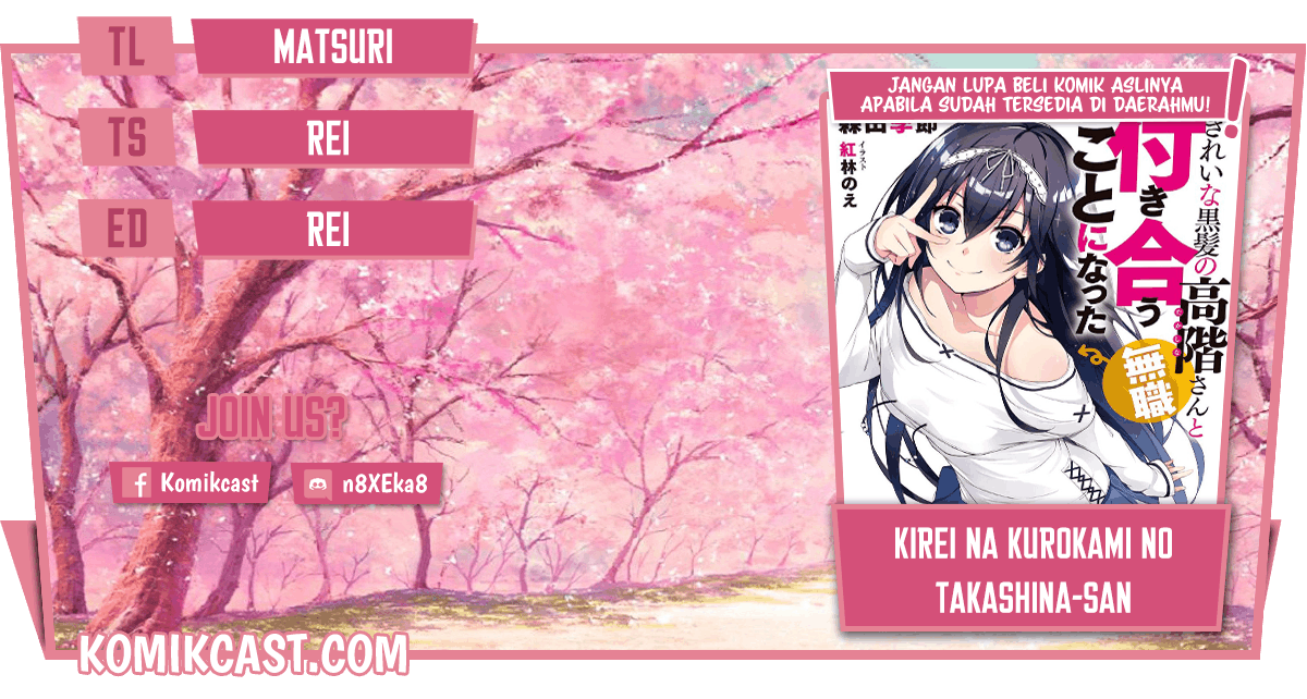 Kirei na Kurokami no Takashina-san (Mushoku) to Tsukiau Koto ni Natta Chapter 01.1 Gambar 1