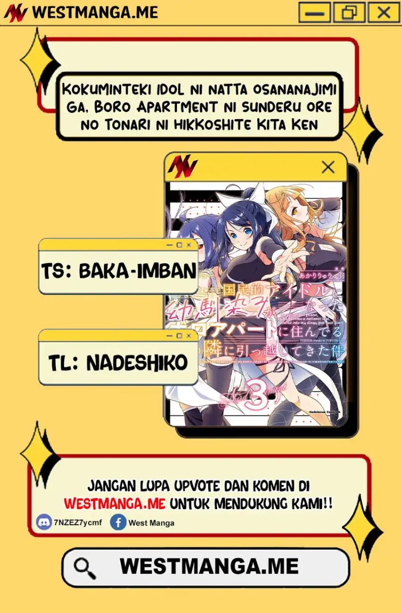 Kokuminteki Idol ni natta Osananajimi ga, Boro Apartment ni Sunderu Ore no Tonari ni Hikkoshite Kita Ken Chapter 10.5 Gambar 1