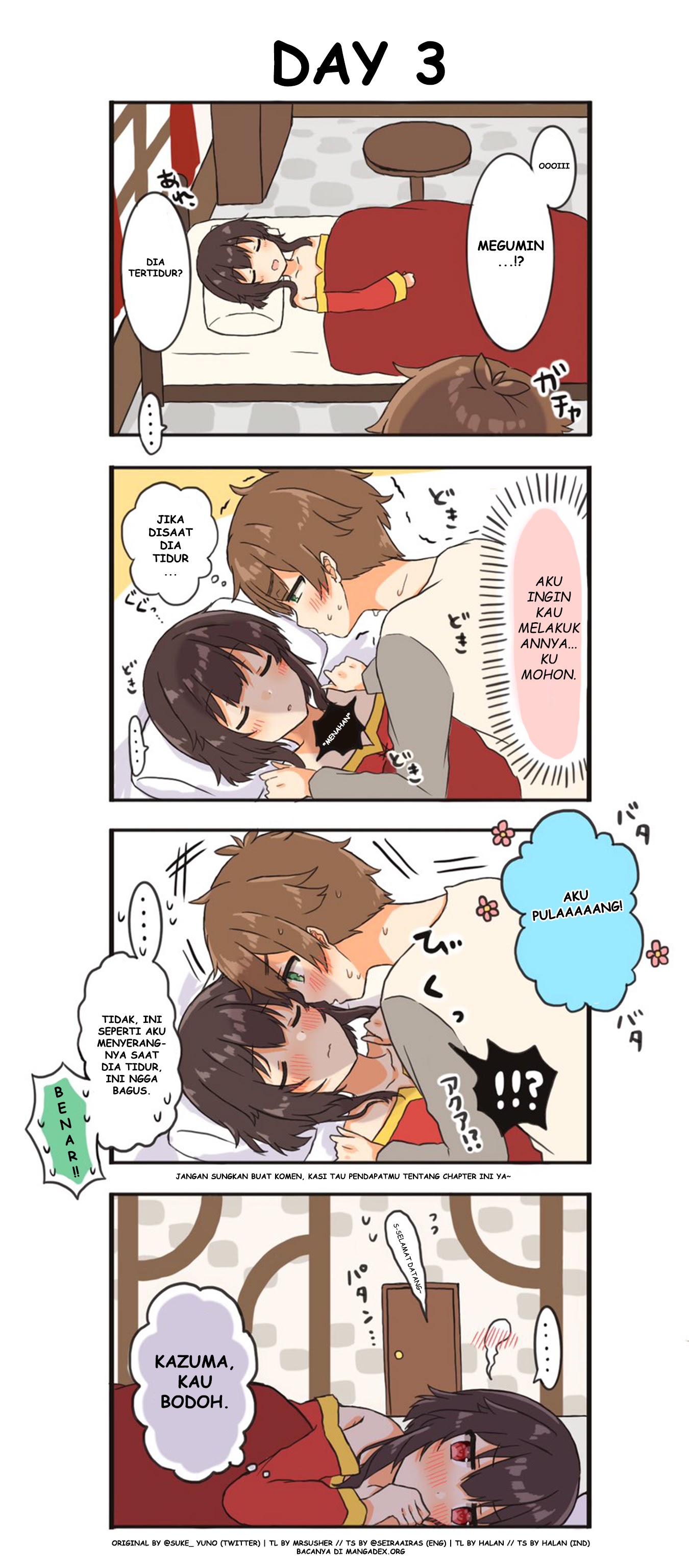 Kono Subarashii Sekai ni Shukufuku wo! – KazuMegu will get married in 100 days Chapter 03 Gambar 1