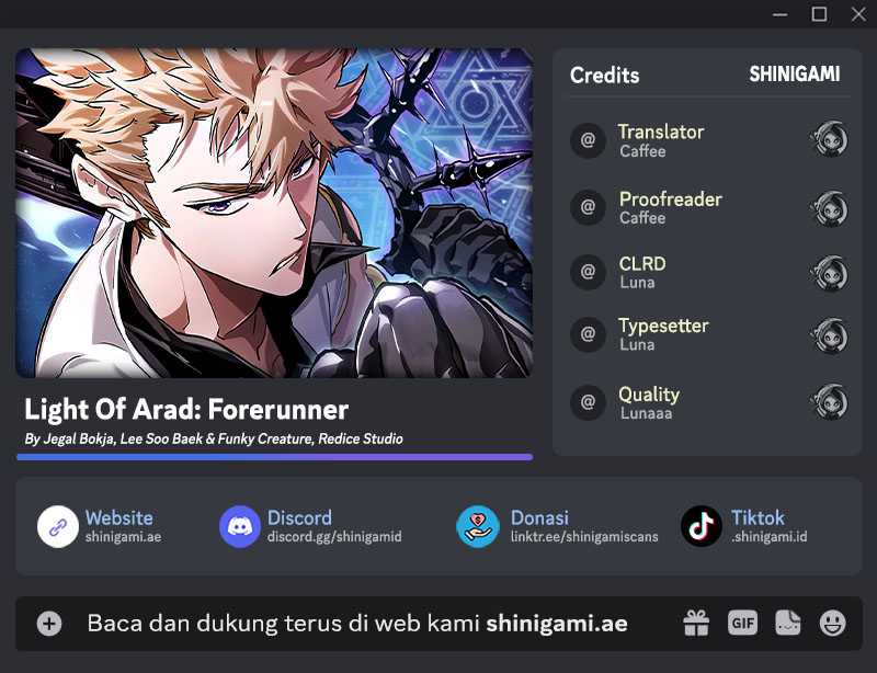 Light Of Arad: Forerunner Chapter 16 Gambar 1