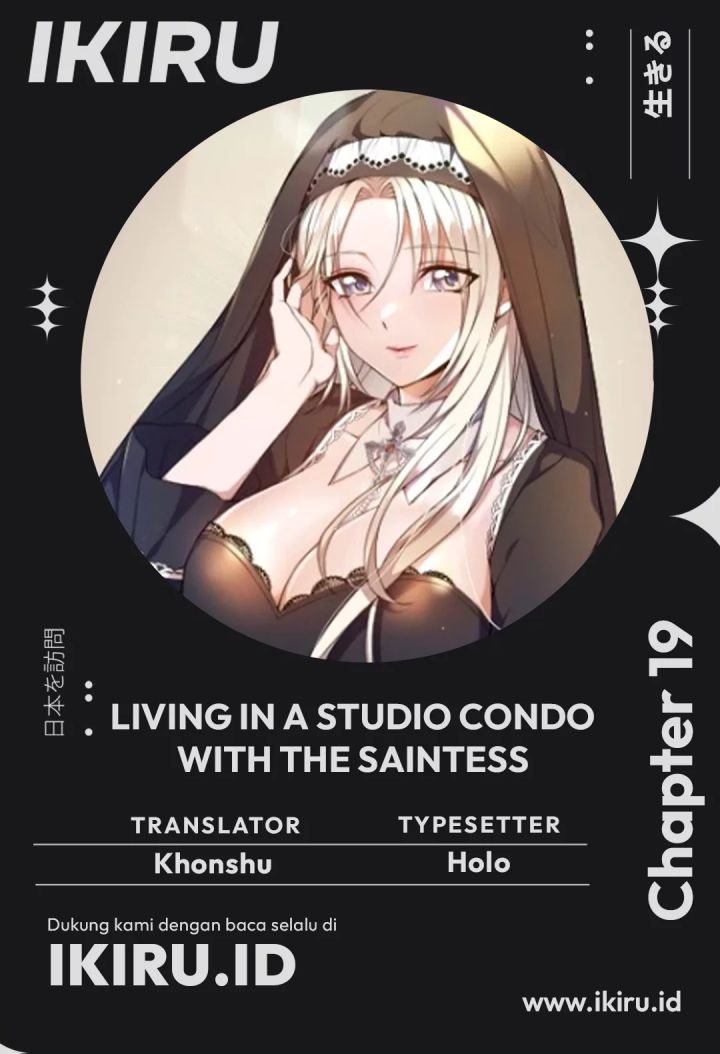 Living in a Studio Condo With the Saintess Chapter 19 Gambar 1