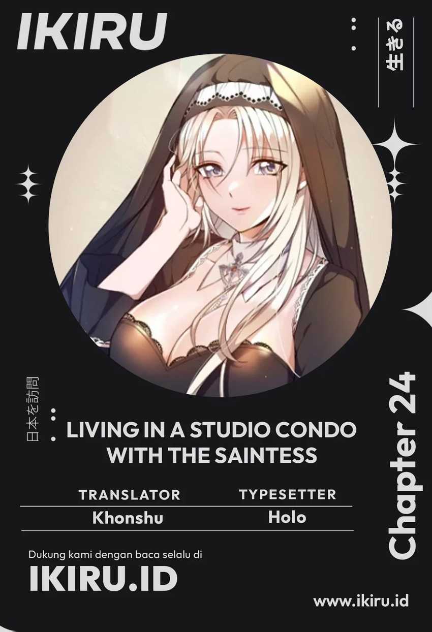 Living in a Studio Condo With the Saintess Chapter 24 Gambar 1