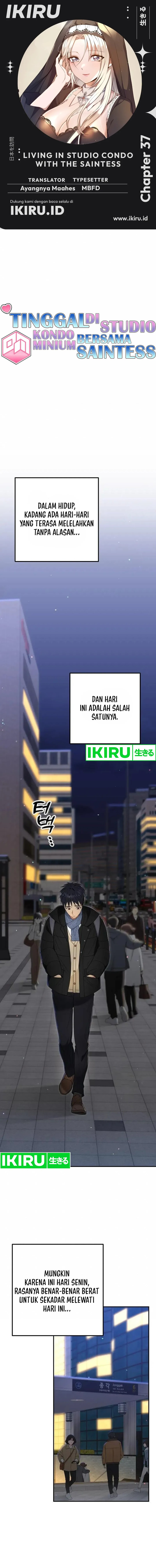 Living in a Studio Condo With the Saintess Chapter 37 Gambar 1