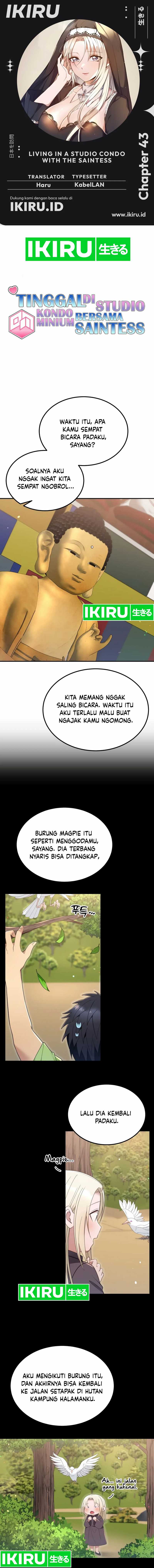 Living in a Studio Condo With the Saintess Chapter 43 Gambar 1