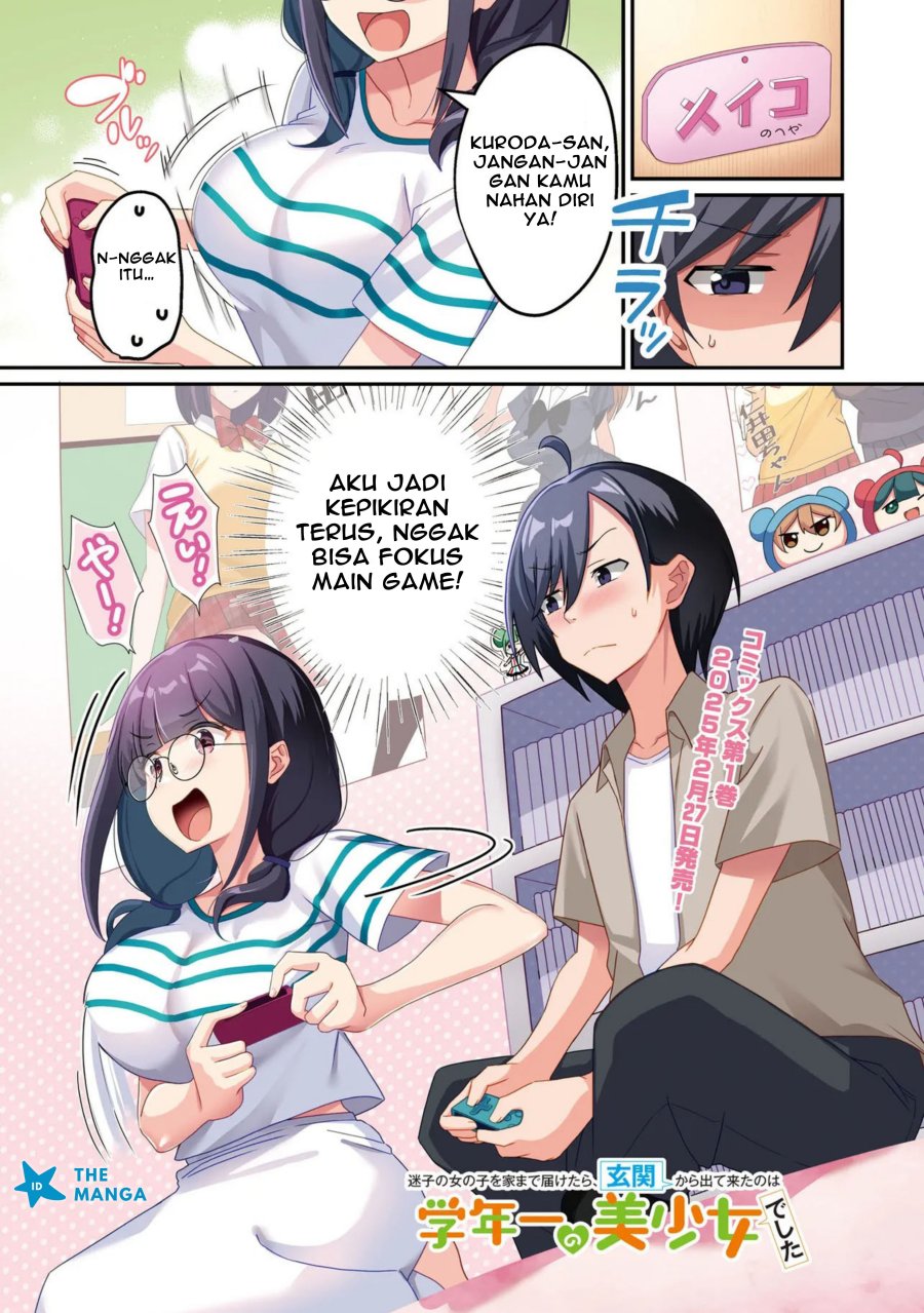 Maigo no Onnanoko o Ie Made Todoketara, Genkan kara Detekita no wa Gakunen Ichi no Bishoujo deshita Chapter 08.1 Gambar 2