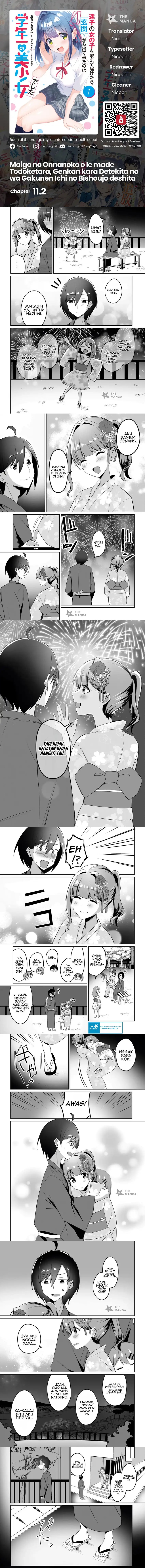 Maigo no Onnanoko o Ie Made Todoketara, Genkan kara Detekita no wa Gakunen Ichi no Bishoujo deshita Chapter 11.2 Gambar 1