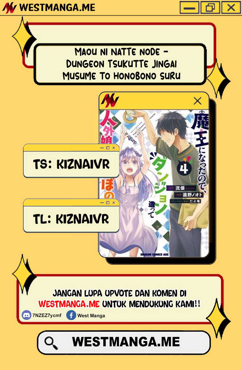 Maou ni Natte node – Dungeon Tsukutte Jingai Musume to Honobono suru Chapter 82.2 Gambar 1