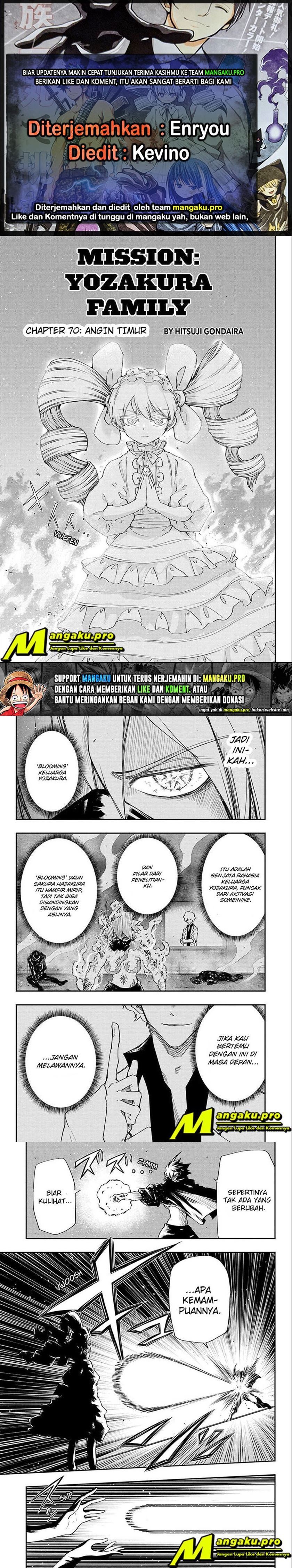 Mission: Yozakura Family Chapter 70 Gambar 1