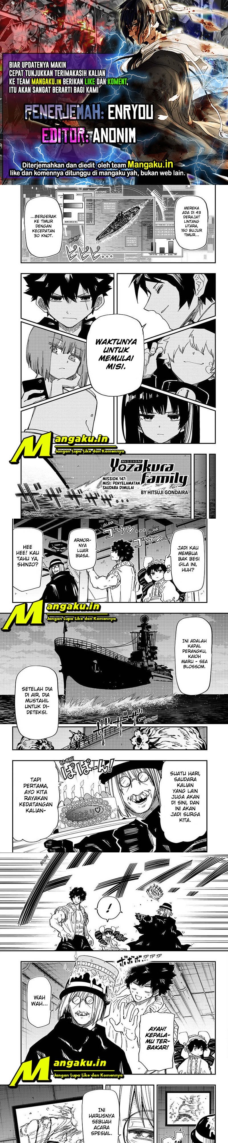 Mission: Yozakura Family Chapter 147 Gambar 1