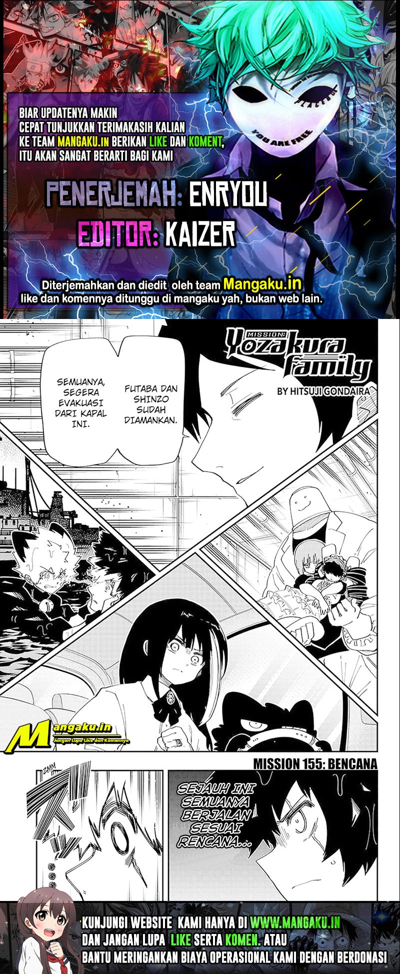 Mission: Yozakura Family Chapter 155 Gambar 1