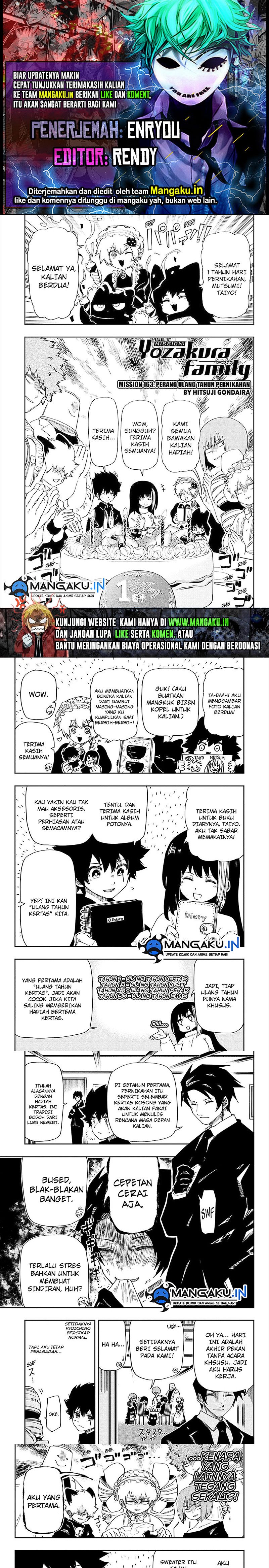Mission: Yozakura Family Chapter 163 Gambar 1