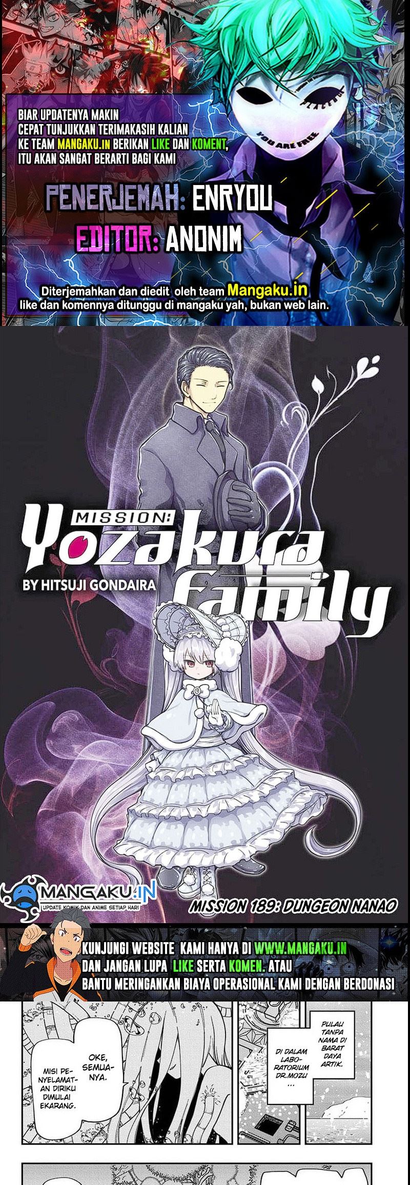 Mission: Yozakura Family Chapter 189 Gambar 1