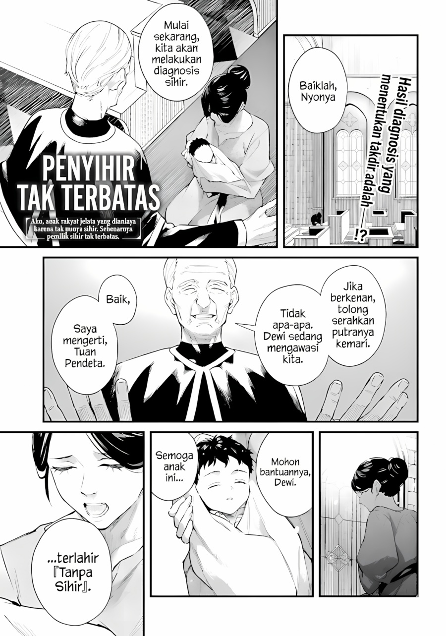 Mugen no Majutsu Shi Maryoku Nashi de Heimin no Ko to Hakugai Sareta Ore. Jitsuha Mugen no Maryoku Mochi Chapter 01 Gambar 2