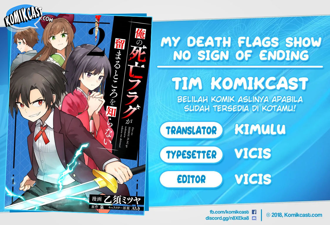 My Death Flags Show No Sign of Ending Chapter 18.2 Gambar 1