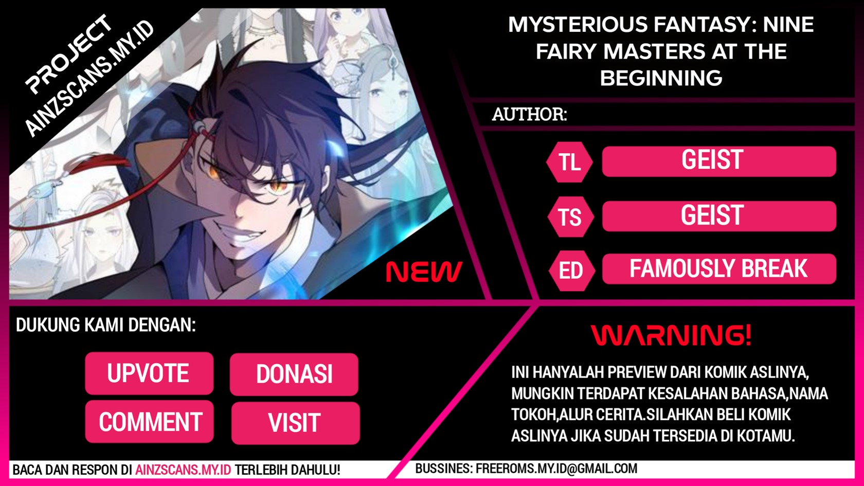 Mysterious Fantasy: Nine Fairy Masters at the Beginning Chapter 01 Gambar 1